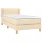 Preview: Boxspringbett mit Matratze Creme 100x200 cm Stoff