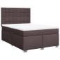 Preview: Boxspringbett mit Matratze Dunkelbraun 140x200 cm Stoff