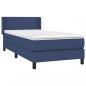 Preview: Boxspringbett mit Matratze Blau 90x200 cm Stoff