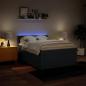 Preview: Boxspringbett mit Matratze Blau 140x200 cm Stoff