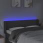 Preview: LED Kopfteil Dunkelgrau 147x16x78/88 cm Stoff