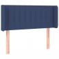 Preview: LED Kopfteil Blau 83x16x78/88 cm Stoff