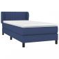 Preview: Boxspringbett mit Matratze Blau 90x200 cm Stoff