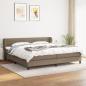 Preview: ARDEBO.de - Boxspringbett mit Matratze Taupe 200x200 cm Stoff