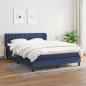 Preview: ARDEBO.de - Boxspringbett mit Matratze Blau 140x200 cm Stoff