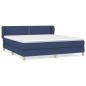 Preview: Boxspringbett mit Matratze Blau 180x200 cm Stoff