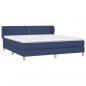 Preview: Boxspringbett mit Matratze Blau 180x200 cm Stoff