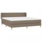 Preview: Boxspringbett mit Matratze Taupe 180x200 cm Stoff