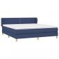 Preview: Boxspringbett mit Matratze Blau 160x200 cm Stoff