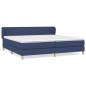 Preview: Boxspringbett mit Matratze Blau 200x200 cm Stoff