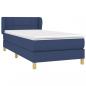 Preview: Boxspringbett mit Matratze Blau 100x200 cm Stoff