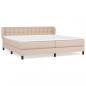 Preview: Boxspringbett Matratze Cappuccino-Braun 200x200cm Kunstleder