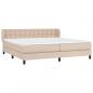 Preview: Boxspringbett Matratze Cappuccino-Braun 200x200cm Kunstleder