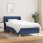 Preview: ARDEBO.de - Boxspringbett mit Matratze Blau 90x190 cm Stoff