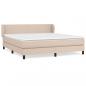 Preview: Boxspringbett Matratze Cappuccino-Braun 180x200 cm Kunstleder