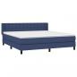 Preview: Boxspringbett mit Matratze Blau 180x200 cm Stoff