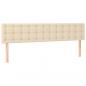 Preview: Boxspringbett mit Matratze Creme 200x200 cm Stoff