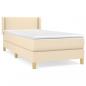 Preview: Boxspringbett mit Matratze Creme 80x200 cm Stoff