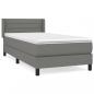 Preview: Boxspringbett mit Matratze Dunkelgrau 80x200 cm Stoff