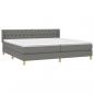 Preview: Boxspringbett mit Matratze Dunkelgrau 200x200 cm Stoff