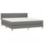 Preview: Boxspringbett mit Matratze Dunkelgrau 160x200 cm Stoff