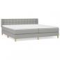 Preview: Boxspringbett mit Matratze Hellgrau 180x200 cm Stoff