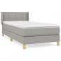 Preview: Boxspringbett mit Matratze Hellgrau 100x200 cm Stoff