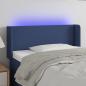 Preview: ARDEBO.de - LED Kopfteil Blau 83x16x78/88 cm Stoff