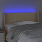 Preview: LED Kopfteil Creme 83x16x78/88 cm Stoff