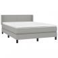 Preview: Boxspringbett mit Matratze Hellgrau 140x200 cm Stoff