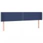 Preview: LED Kopfteil Blau 203x16x78/88 cm Stoff