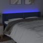 Preview: LED Kopfteil Blau 203x16x78/88 cm Stoff