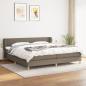 Preview: ARDEBO.de - Boxspringbett mit Matratze Taupe 200x200 cm Stoff