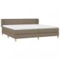 Preview: Boxspringbett mit Matratze Taupe 200x200 cm Stoff