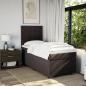 Preview: Boxspringbett mit Matratze Dunkelbraun 90x200 cm Stoff