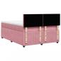 Preview: Boxspringbett mit Matratze Rosa 160x200 cm Samt