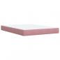 Preview: Boxspringbett mit Matratze Rosa 160x200 cm Samt