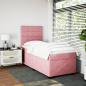 Preview: Boxspringbett mit Matratze Rosa 80x200 cm Samt