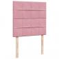 Preview: Boxspringbett mit Matratze Rosa 80x200 cm Samt