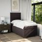 Preview: Boxspringbett mit Matratze Dunkelbraun 90x190 cm Stoff