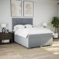 Preview: Boxspringbett mit Matratze Hellgrau 160x200 cm Stoff