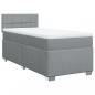 Preview: Boxspringbett mit Matratze Hellgrau 90x190 cm Stoff