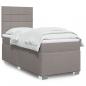 Preview: ARDEBO.de - Boxspringbett mit Matratze Taupe 90x200 cm Stoff