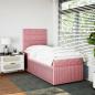 Preview: Boxspringbett mit Matratze Rosa 80x200 cm Samt