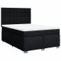 Preview: Boxspringbett mit Matratze Schwarz 160x200 cm Stoff