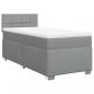 Preview: Boxspringbett mit Matratze Hellgrau 90x200 cm Stoff