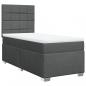 Preview: Boxspringbett mit Matratze Dunkelgrau 90x200 cm Stoff