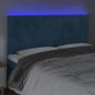 Preview: LED Kopfteil Dunkelblau 180x5x118/128 cm Samt