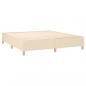 Preview: Boxspringbett mit Matratze Creme 180x200 cm Stoff