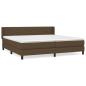 Preview: Boxspringbett mit Matratze Dunkelbraun 200x200 cm Stoff